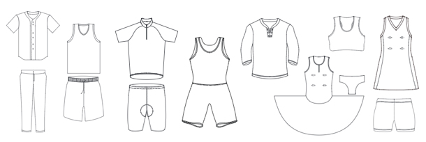 sportswear template pattern