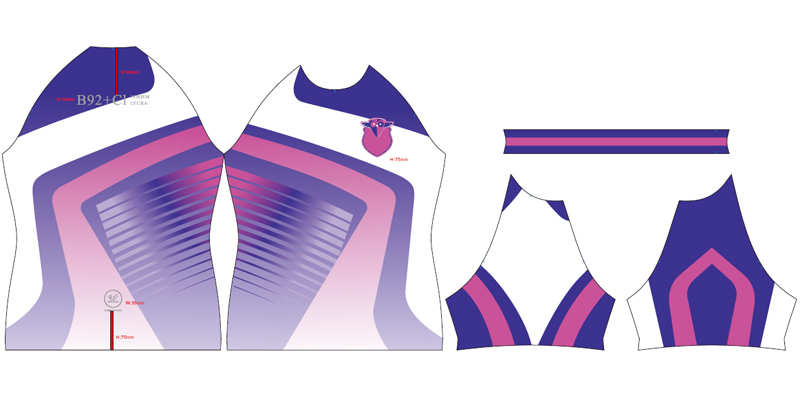 swim tee design layout